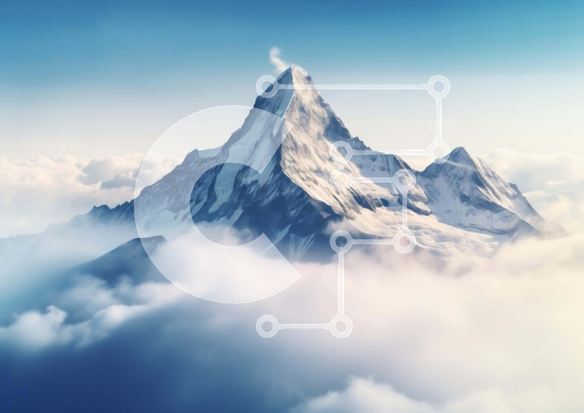 Intra Συλλεκτικό Ξύλινο Παζλ Plywood  4mm - Μαγευτικό βουνό καλυμμένο στα σύννεφα Σε Ξύλινο Κουτί - Διαστάσεις: 10x10 cm – 25 κομμάτια