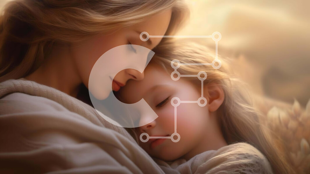 Intra Συλλεκτικό Ξύλινο Παζλ Plywood  4mm - Μητέρα και κόρη στριμώχνονταν μαζί στο ανοιχτό πεδίο Σε Ξύλινο Κουτί - Διαστάσεις Puzzle: 10x10 cm – 25 κομμάτια