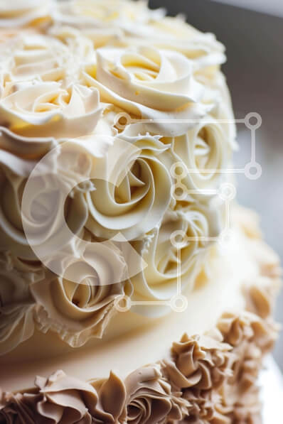 Σετ των 2 Intra Συλλεκτικό Ξύλινο Παζλ Plywood  4mm - Τριώροφη λευκή τούρτα με διακοσμητικά τριαντάφυλλα Σε Ξύλινο Κουτί - Διαστάσεις: 10x10 cm – 25 κομμάτια