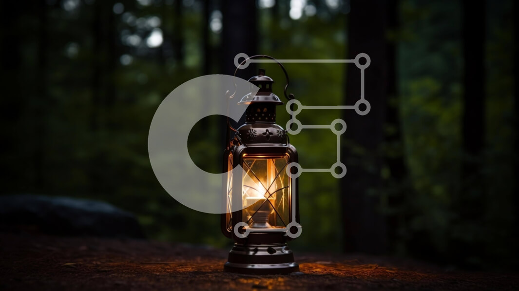 Intra Συλλεκτικό Ξύλινο Παζλ Plywood  4mm - Φωτισμένο φανάρι στο σκοτάδι Σε Ξύλινο Κουτί - Διαστάσεις: 10x10 cm – 25 κομμάτια