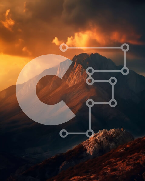 Intra Συλλεκτικό Ξύλινο Παζλ Plywood  4mm - Εκπληκτικό ηλιοβασίλεμα πάνω από μια οροσειρά με σύννεφα στον ουρανό Σε Ξύλινο Κουτί - Διαστάσεις: 10x10 cm – 25 κομμάτια