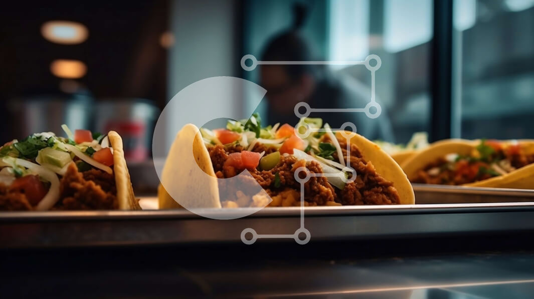 Σετ των 2 Intra Συλλεκτικό Ξύλινο Παζλ Plywood  4mm - Νόστιμα Tacos με θέα στην πόλη σε ασημένιο δίσκο Σε Ξύλινο Κουτί - Διαστάσεις: 10x10 cm – 25 κομμάτια