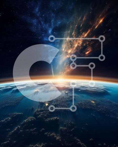 Intra Συλλεκτικό Ξύλινο Παζλ Plywood  4mm - Εκπληκτική εναέρια εικόνα της Γης στην Ανατολή από το Διάστημα Σε Ξύλινο Κουτί - Διαστάσεις Puzzle: 10x10 cm – 25 κομμάτια