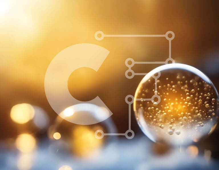 Intra Συλλεκτικό Ξύλινο Παζλ Plywood  4mm - Κοντινό πλάνο της διαφανούς γυάλινης φυσαλίδας με λαμπερό εφέ Σε Ξύλινο Κουτί - Διαστάσεις Puzzle: 10x10 cm – 25 κομμάτια