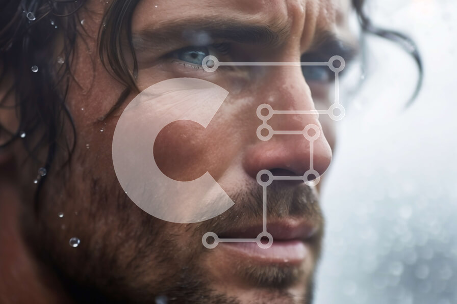 Intra Συλλεκτικό Ξύλινο Παζλ Plywood  4mm - Εικόνα ενός άνδρα με δερμάτινο μπουφάν μια βροχερή μέρα Σε Ξύλινο Κουτί - Διαστάσεις Puzzle: 10x10 cm – 25 κομμάτια