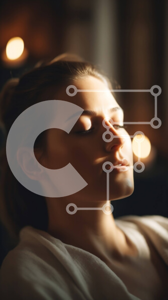 Intra Συλλεκτικό Ξύλινο Παζλ Plywood  4mm - Θεραπεία σπα με μια χαλαρωτική γυναίκα με λευκή ρόμπα που περιβάλλεται από κεριά Σε Ξύλινο Κουτί - Διαστάσεις Puzzle: 10x10 cm – 25 κομμάτια