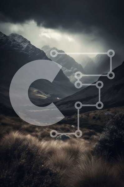 Σετ των 2 Intra Συλλεκτικό Ξύλινο Παζλ Plywood  4mm - Δραματική ορεινή σκηνή με θυελλώδη ουρανό και χιονισμένες κορυφές Σε Ξύλινο Κουτί - Διαστάσεις: 10x10 cm – 25 κομμάτια