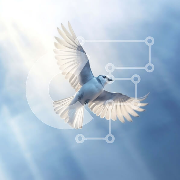 Intra Συλλεκτικό Ξύλινο Παζλ Plywood  4mm - Όμορφη εικόνα ενός λευκού περιστεριού εν πτήσει Σε Ξύλινο Κουτί - Διαστάσεις: 10x10 cm – 25 κομμάτια