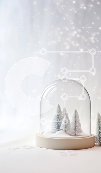 Intra Συλλεκτικό Ξύλινο Παζλ Plywood  4mm - Σφαίρα χιονιού με δύο δέντρα Σε Ξύλινο Κουτί - Διαστάσεις Puzzle: 10x10 cm – 25 κομμάτια