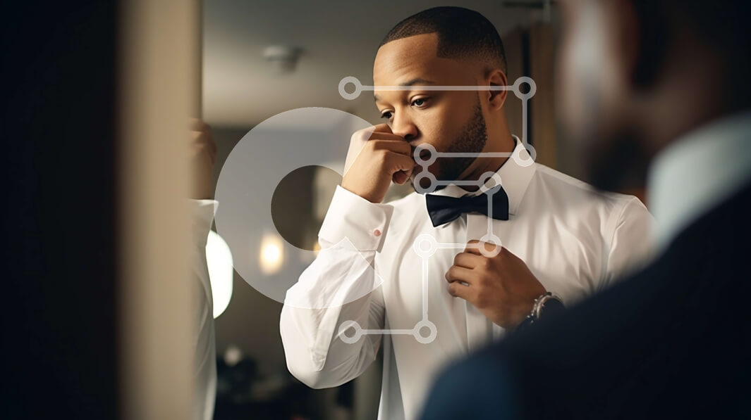 Intra Συλλεκτικό Ξύλινο Παζλ Plywood  4mm - Κομψός και γεμάτος αυτοπεποίθηση - Άνδρας με σμόκιν Σε Ξύλινο Κουτί - Διαστάσεις Puzzle: 10x10 cm – 25 κομμάτια