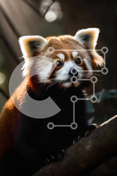 Σετ των 2 Intra Συλλεκτικό Ξύλινο Παζλ Plywood  4mm - Όμορφη εικόνα ενός κόκκινου πάντα στο φυσικό του περιβάλλον Σε Ξύλινο Κουτί - Διαστάσεις: 10x10 cm – 25 κομμάτια