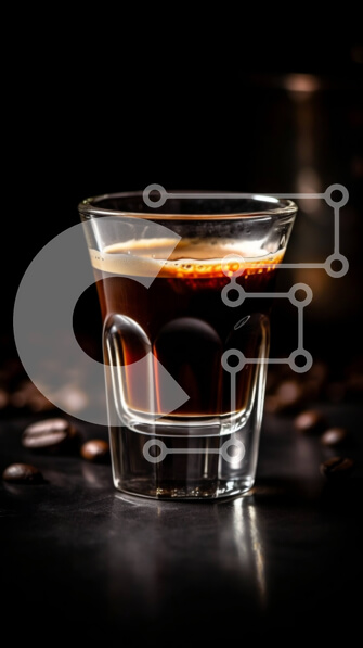 Intra Συλλεκτικό Ξύλινο Παζλ Plywood  4mm - Εκπληκτική εικόνα ενός καθαρού γυαλιού με σκούρο υγρό μέσα Σε Ξύλινο Κουτί - Διαστάσεις: 10x10 cm – 25 κομμάτια