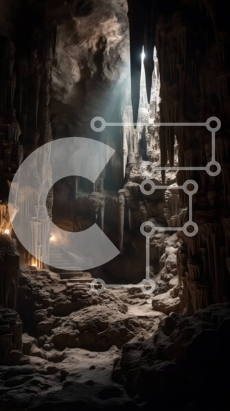 Σετ των 2 Intra Συλλεκτικό Ξύλινο Παζλ Plywood  4mm - Εξερευνήστε τη μυστηριώδη ομορφιά μιας σκοτεινής σπηλιάς με σταλακτίτες και ένα ρεύμα Σε Ξύλινο Κουτί - Διαστάσεις: 10x10 cm – 25 κομμάτια