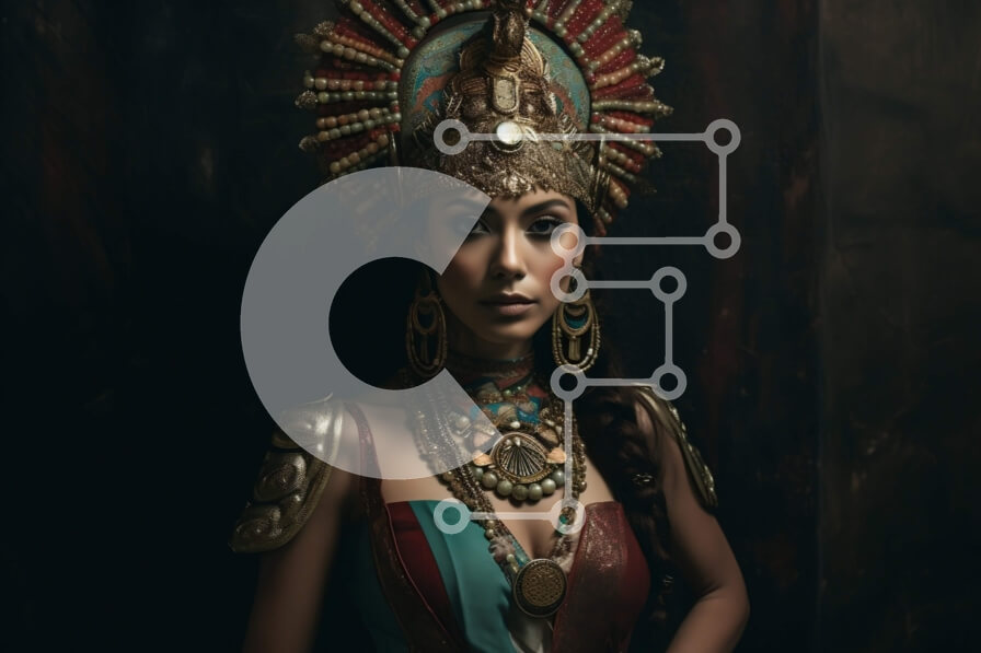 Intra Συλλεκτικό Ξύλινο Παζλ Plywood  4mm - Εκπληκτική εικόνα μιας γυναίκας με μια όμορφη κόμμωση και κοσμήματα Σε Ξύλινο Κουτί - Διαστάσεις Puzzle: 10x10 cm – 25 κομμάτια