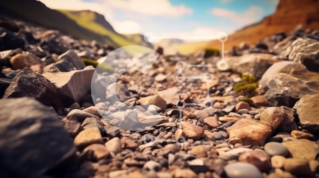 Intra Συλλεκτικό Ξύλινο Παζλ Plywood  4mm - Όμορφη εικόνα ενός μονοπατιού βραχώδους βουνού με καταγάλανους ουρανούς και πράσινη βλάστηση Σε Ξύλινο Κουτί - Διαστάσεις Puzzle: 10x10 cm – 25 κομμάτια