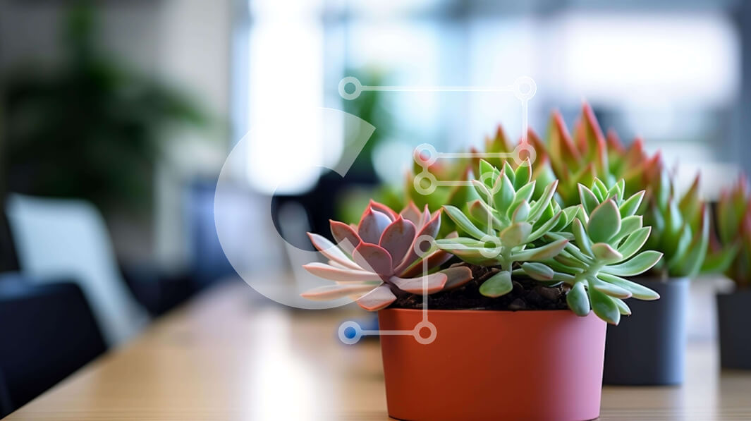 Intra Συλλεκτικό Ξύλινο Παζλ Plywood  4mm - Παχύφυτα σε ξύλινο τραπέζι με βιβλία Σε Ξύλινο Κουτί - Διαστάσεις: 10x10 cm – 25 κομμάτια