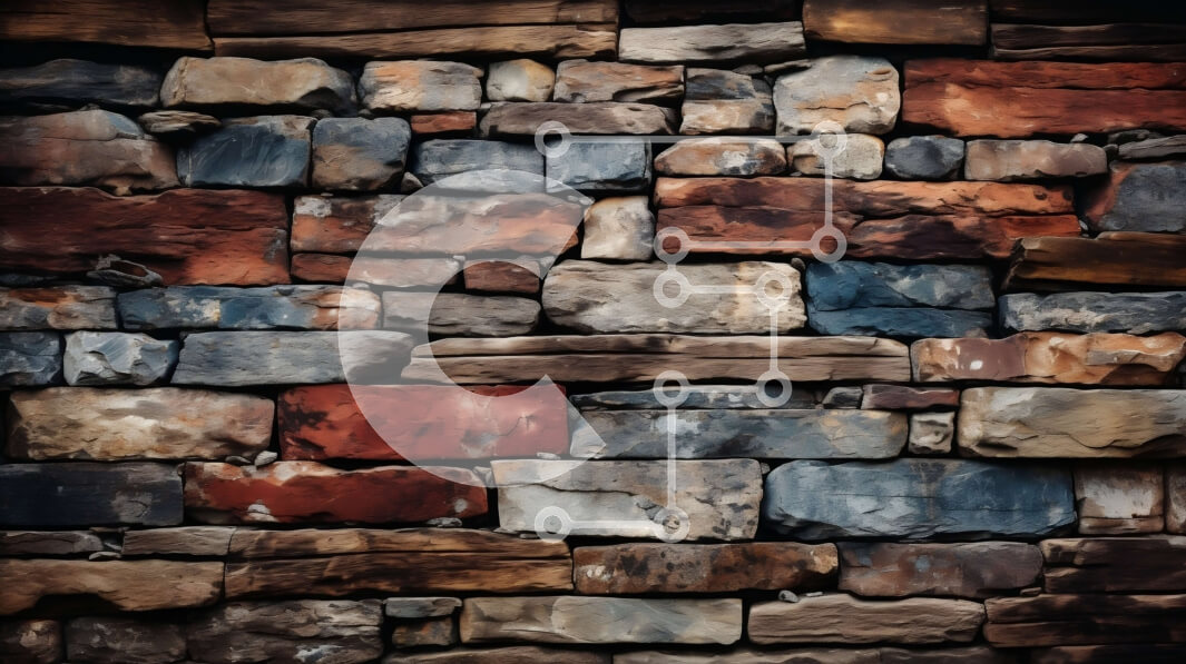 Intra Συλλεκτικό Ξύλινο Παζλ Plywood  4mm - Παλαιωμένα και ξεπερασμένα τούβλα με ρωγμές και κομμάτια που λείπουν Σε Ξύλινο Κουτί - Διαστάσεις Puzzle: 10x10 cm – 25 κομμάτια