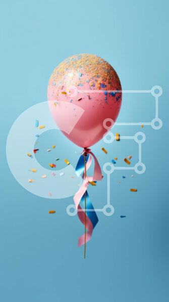 Intra Συλλεκτικό Ξύλινο Παζλ Plywood  4mm - Γιορτάστε με ένα πολύχρωμο μπαλόνι γενεθλίων και κομφετί Σε Ξύλινο Κουτί - Διαστάσεις Puzzle: 10x10 cm – 25 κομμάτια