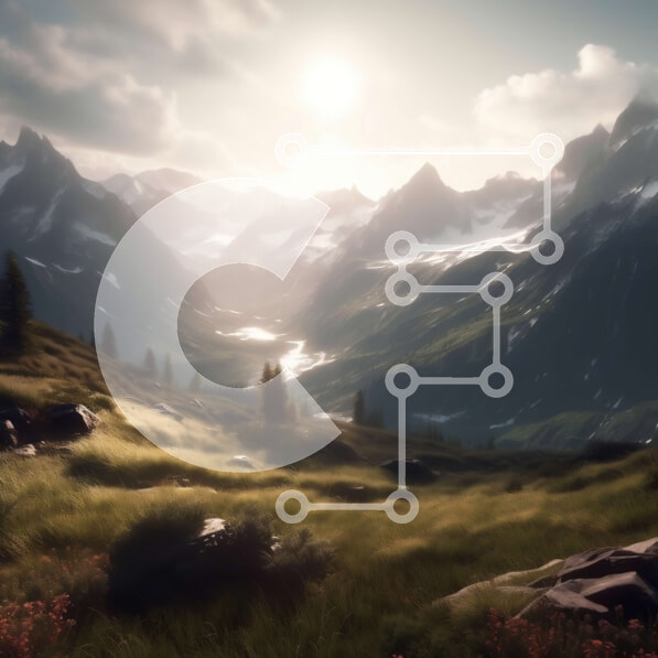 Intra Συλλεκτικό Ξύλινο Παζλ Plywood  4mm - Εκπληκτική θέα μιας ορεινής κοιλάδας με διάσπαρτους βράχους και χιονισμένα βουνά στο βάθος Σε Ξύλινο Κουτί - Διαστάσεις: 10x10 cm – 25 κομμάτια