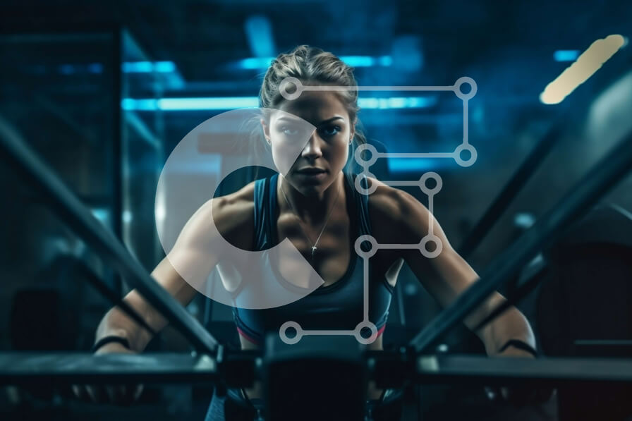 Intra Συλλεκτικό Ξύλινο Παζλ Plywood  4mm - Φωτογραφία φυσικής κατάστασης και άσκησης μιας γυναίκας σε διάδρομο σε γυμναστήριο Σε Ξύλινο Κουτί - Διαστάσεις Puzzle: 10x10 cm – 25 κομμάτια