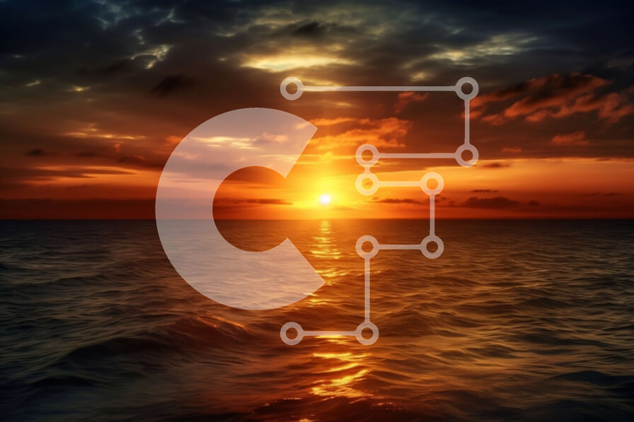 Intra Συλλεκτικό Ξύλινο Παζλ Plywood  4mm - Όμορφο ηλιοβασίλεμα πάνω από τον ωκεανό με τα σύννεφα Σε Ξύλινο Κουτί - Διαστάσεις: 10x10 cm – 25 κομμάτια