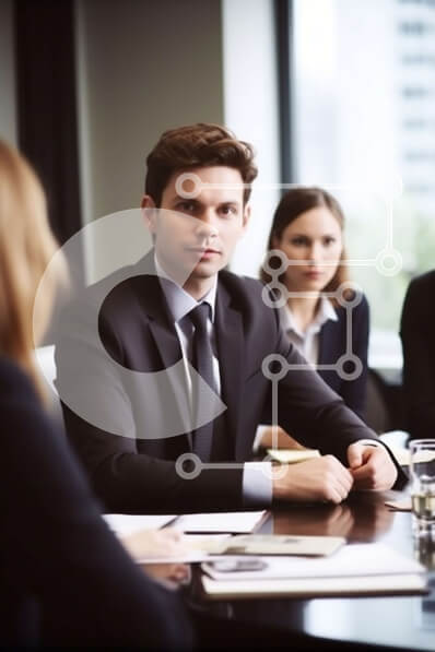 Intra Συλλεκτικό Ξύλινο Παζλ Plywood  4mm - Επαγγελματική επιχειρηματική συνάντηση σε μια ευρύχωρη αίθουσα συνεδριάσεων Σε Ξύλινο Κουτί - Διαστάσεις Puzzle: 10x10 cm – 25 κομμάτια