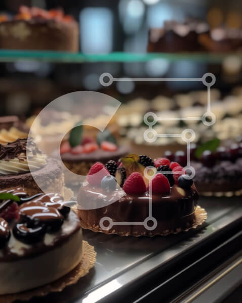 Σετ των 2 Intra Συλλεκτικό Ξύλινο Παζλ Plywood  4mm - Νόστιμα διάφορα επιδόρπια Ιδανικά για κάθε περίσταση Σε Ξύλινο Κουτί - Διαστάσεις: 10x10 cm – 25 κομμάτια