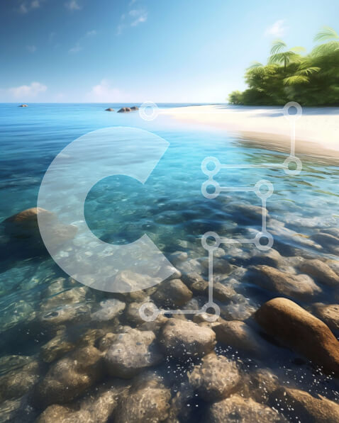 Intra Συλλεκτικό Ξύλινο Παζλ Plywood  4mm - Εκπληκτική τροπική παραλία με κρυστάλλινα νερά και λευκή άμμο Σε Ξύλινο Κουτί - Διαστάσεις: 10x10 cm – 25 κομμάτια