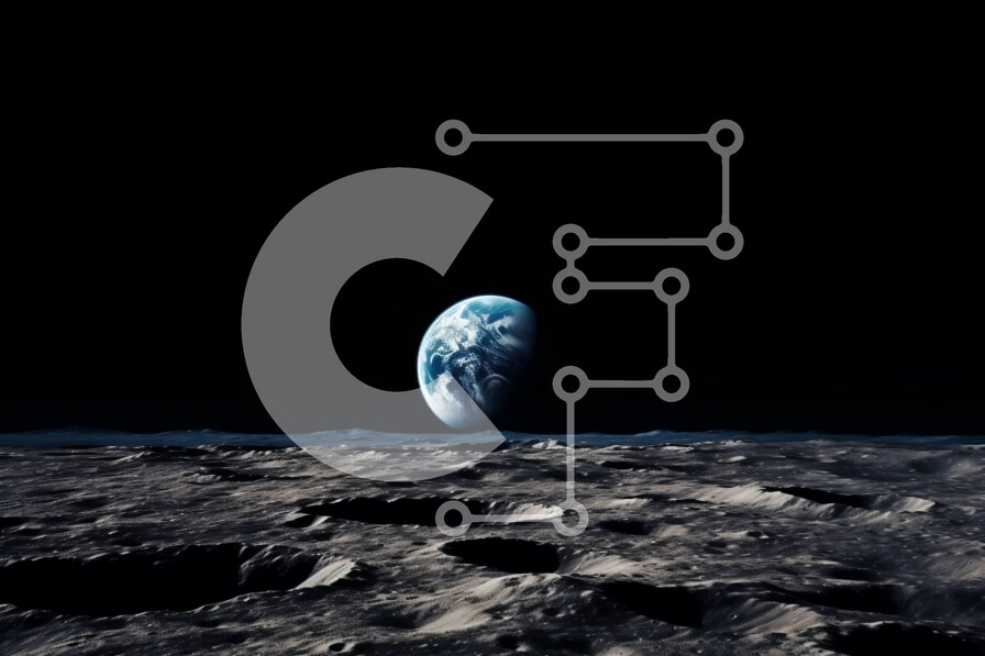 Intra Συλλεκτικό Ξύλινο Παζλ Plywood  4mm - Ασπρόμαυρη εικόνα της Γης από την επιφάνεια της Σελήνης Σε Ξύλινο Κουτί - Διαστάσεις Puzzle: 10x10 cm – 25 κομμάτια