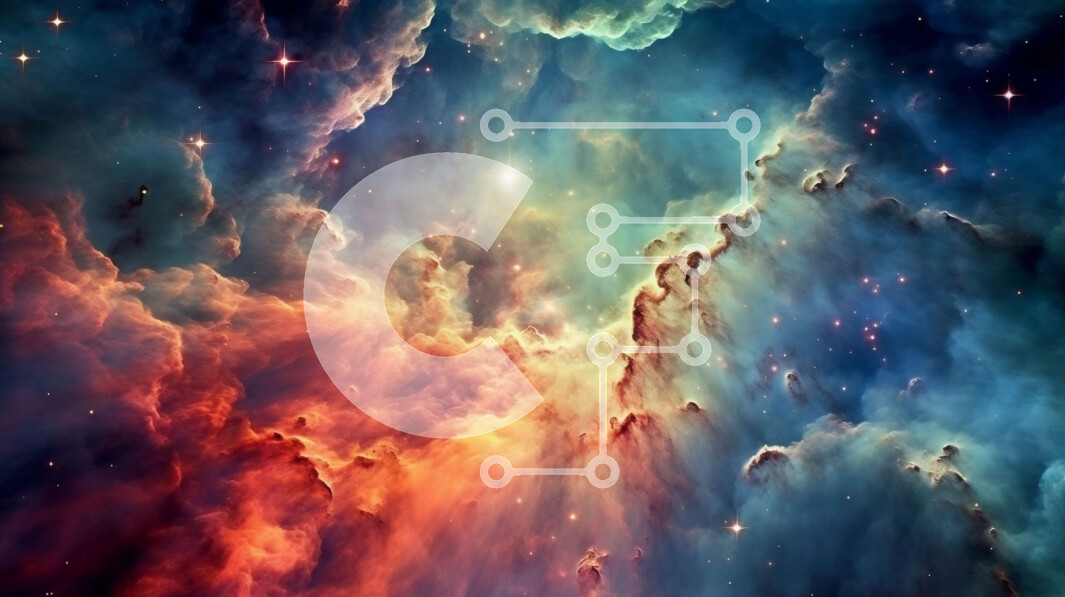 Intra Συλλεκτικό Ξύλινο Παζλ Plywood  4mm - Δονούμενο και πολύχρωμο νεφέλωμα στο διάστημα Σε Ξύλινο Κουτί - Διαστάσεις: 10x10 cm – 25 κομμάτια