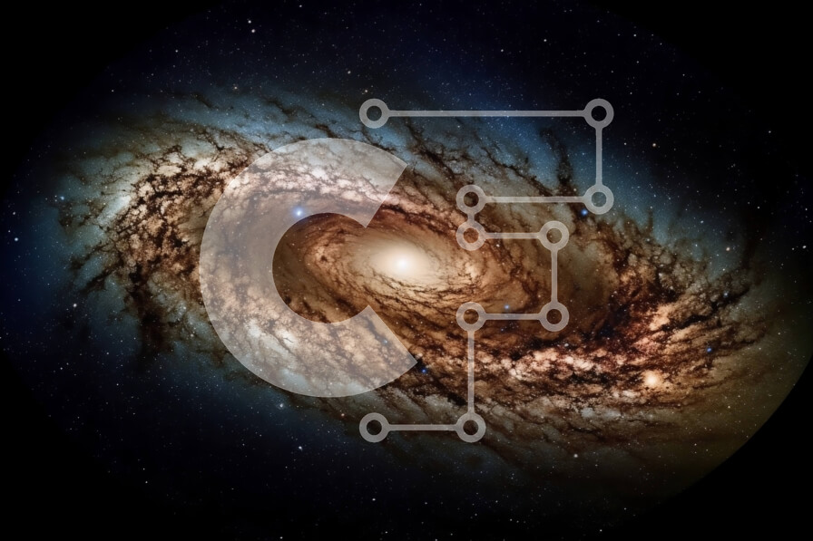 Intra Συλλεκτικό Ξύλινο Παζλ Plywood  4mm - Εκπληκτική εικόνα ενός περιστρεφόμενου σπειροειδούς γαλαξία με αστέρια και έναν σκοτεινό δακτύλιο Σε Ξύλινο Κουτί - Διαστάσεις: 10x10 cm – 25 κομμάτια