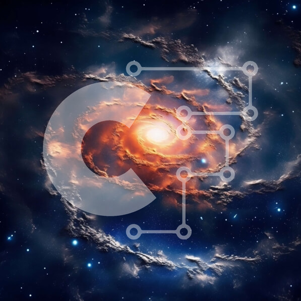 Intra Συλλεκτικό Ξύλινο Παζλ Plywood  4mm - Εκπληκτική εικόνα ενός σπειροειδούς γαλαξία με μια μαύρη τρύπα στο κέντρο Σε Ξύλινο Κουτί - Διαστάσεις: 10x10 cm – 25 κομμάτια