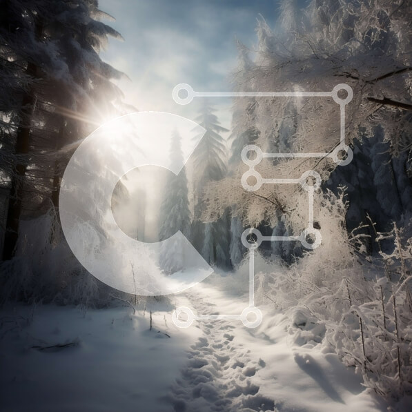 Intra Συλλεκτικό Ξύλινο Παζλ Plywood  4mm - Εκπληκτική φωτογραφία του χιονισμένου δάσους με τα δέντρα και το μονοπάτι που καλύπτονται από παγετό Σε Ξύλινο Κουτί - Διαστάσεις: 10x10 cm – 25 κομμάτια