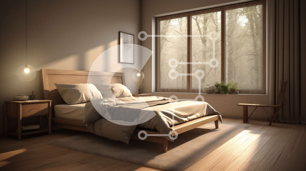 Intra Συλλεκτικό Ξύλινο Παζλ Plywood  4mm - Άνετο και κομψό υπνοδωμάτιο με φυσικό φως και ξύλινη διακόσμηση Σε Ξύλινο Κουτί - Διαστάσεις Puzzle: 10x10 cm – 25 κομμάτια