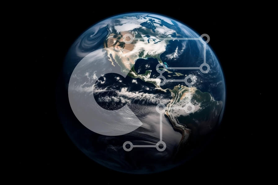 Intra Συλλεκτικό Ξύλινο Παζλ Plywood  4mm - Εκπληκτική Ασπρόμαυρη Αεροφωτογραφία της Γης από το Διάστημα Σε Ξύλινο Κουτί - Διαστάσεις Puzzle: 10x10 cm – 25 κομμάτια