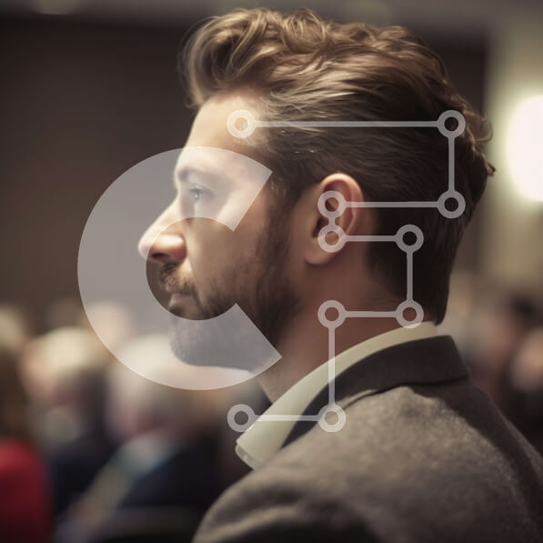 Intra Συλλεκτικό Ξύλινο Παζλ Plywood  4mm - Επαγγελματική εικόνα ενός επιχειρηματία που απευθύνεται σε μια μεγάλη ομάδα Σε Ξύλινο Κουτί - Διαστάσεις Puzzle: 10x10 cm – 25 κομμάτια