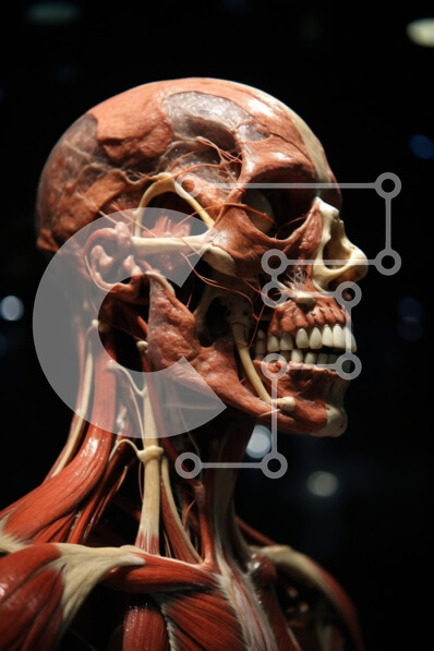 Intra Συλλεκτικό Ξύλινο Παζλ Plywood  4mm - Εικόνα του ανθρώπινου κεφαλιού και λαιμού Σε Ξύλινο Κουτί - Διαστάσεις Puzzle: 10x10 cm – 25 κομμάτια