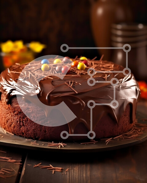 Σετ των 2 Intra Συλλεκτικό Ξύλινο Παζλ Plywood  4mm - Αφεθείτε στη νοστιμιά ενός κέικ σοκολάτας με γλάσο σοκολάτας και ψεκασμούς Σε Ξύλινο Κουτί - Διαστάσεις: 10x10 cm – 25 κομμάτια