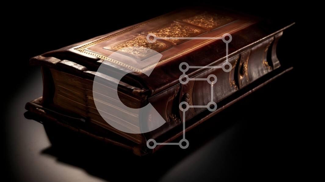 Intra Συλλεκτικό Ξύλινο Παζλ Plywood  4mm - Όμορφο δερματόδετο βιβλίο με περίπλοκα χρυσά σχέδια Σε Ξύλινο Κουτί - Διαστάσεις: 10x10 cm – 25 κομμάτια