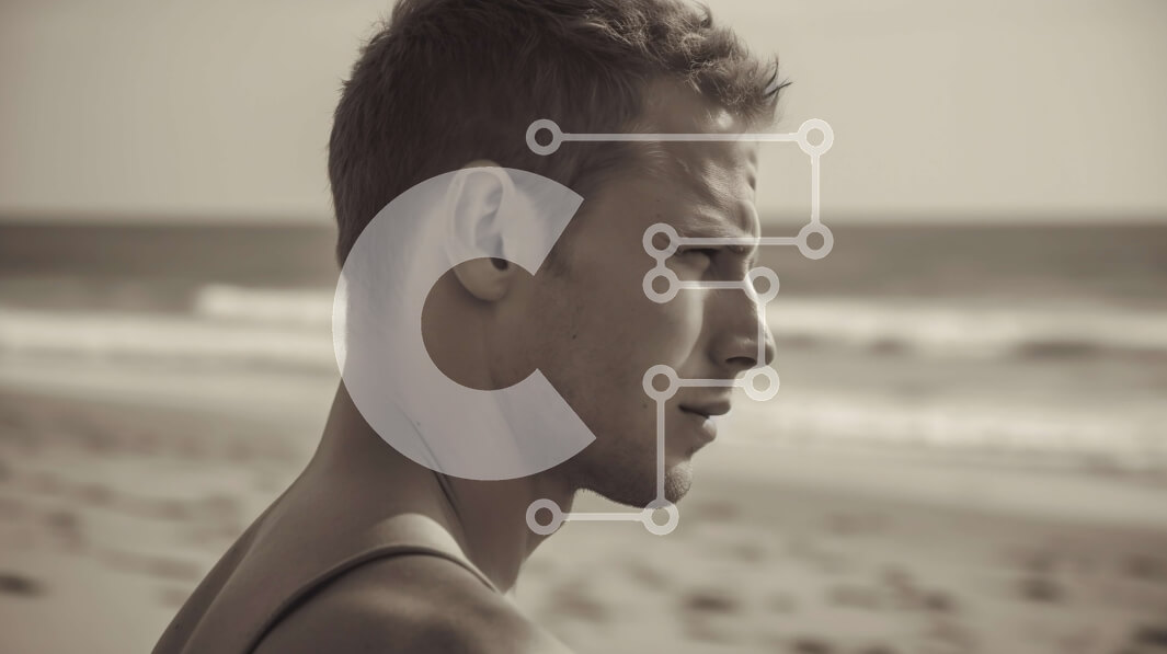 Intra Συλλεκτικό Ξύλινο Παζλ Plywood  4mm - Νεαρός άνδρας που απολαμβάνει το ηλιοβασίλεμα στην παραλία Σε Ξύλινο Κουτί - Διαστάσεις Puzzle: 10x10 cm – 25 κομμάτια