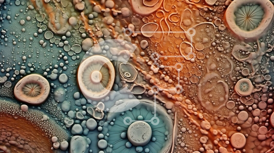 Intra Συλλεκτικό Ξύλινο Παζλ Plywood  4mm - Κοντινή όψη μιας αφηρημένης ζωγραφικής με υφή με ζωηρά χρώματα Σε Ξύλινο Κουτί - Διαστάσεις Puzzle: 10x10 cm – 25 κομμάτια