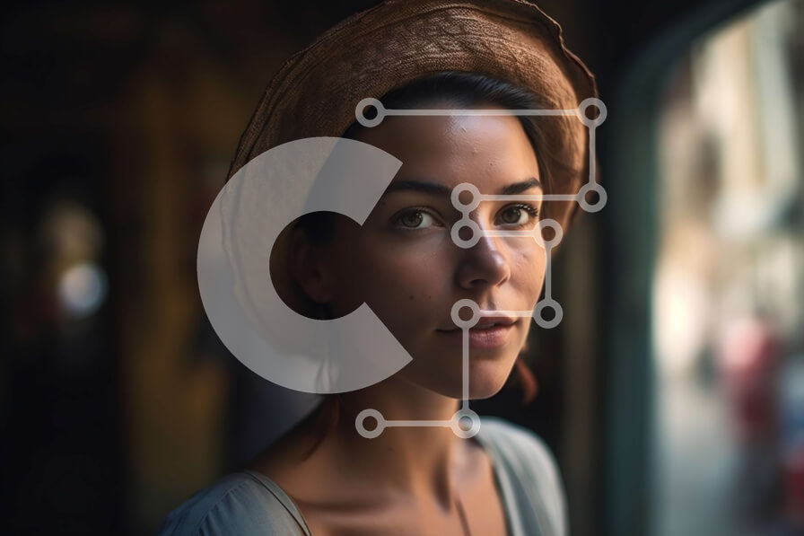 Intra Συλλεκτικό Ξύλινο Παζλ Plywood  4mm - Όμορφη εικόνα της γυναίκας που φορά ένα ψάθινο καπέλο Σε Ξύλινο Κουτί - Διαστάσεις Puzzle: 10x10 cm – 25 κομμάτια