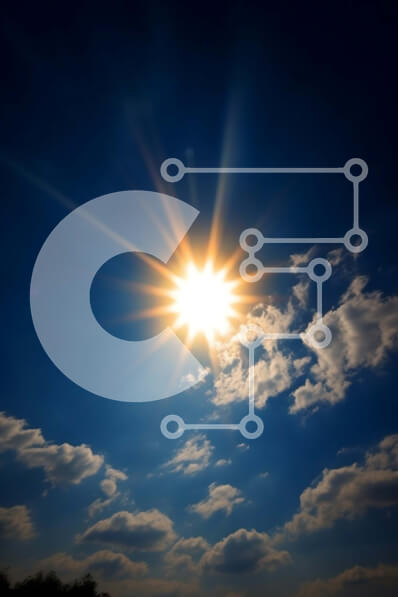 Σετ των 2 Intra Συλλεκτικό Ξύλινο Παζλ Plywood  4mm - Όμορφη εικόνα του καταγάλανου ουρανού με τα χνουδωτά λευκά σύννεφα και τον λαμπερό ήλιο Σε Ξύλινο Κουτί - Διαστάσεις: 10x10 cm – 25 κομμάτια