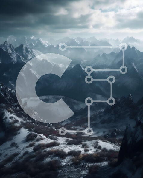 Intra Συλλεκτικό Ξύλινο Παζλ Plywood  4mm - Όμορφη εικόνα της χιονισμένης οροσειράς μια συννεφιασμένη μέρα Σε Ξύλινο Κουτί - Διαστάσεις: 10x10 cm – 25 κομμάτια