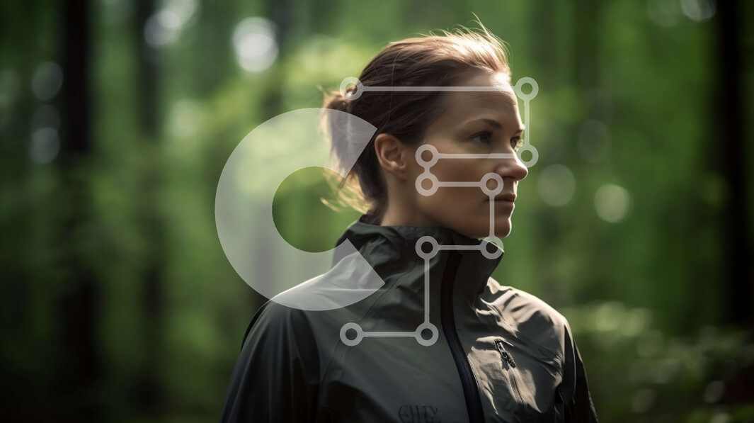 Intra Συλλεκτικό Ξύλινο Παζλ Plywood  4mm - Στοχαστική γυναίκα που στέκεται στο πράσινο δάσος Σε Ξύλινο Κουτί - Διαστάσεις: 10x10 cm – 25 κομμάτια