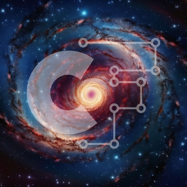 Intra Συλλεκτικό Ξύλινο Παζλ Plywood  4mm - Όμορφη σπειροειδής εικόνα γαλαξία με υπερμεγέθη μαύρη τρύπα Σε Ξύλινο Κουτί - Διαστάσεις Puzzle: 10x10 cm – 25 κομμάτια