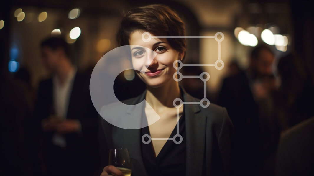 Intra Συλλεκτικό Ξύλινο Παζλ Plywood  4mm - Επαγγελματίας γυναίκα που κρατά ένα ποτήρι κρασιού Σε Ξύλινο Κουτί - Διαστάσεις Puzzle: 10x10 cm – 25 κομμάτια