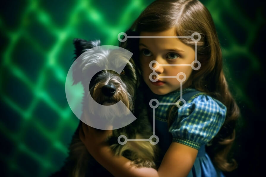 Intra Συλλεκτικό Ξύλινο Παζλ Plywood  4mm - Αξιολάτρευτη εικόνα ενός κοριτσιού που κρατά ένα μικρό σκυλί Σε Ξύλινο Κουτί - Διαστάσεις Puzzle: 10x10 cm – 25 κομμάτια