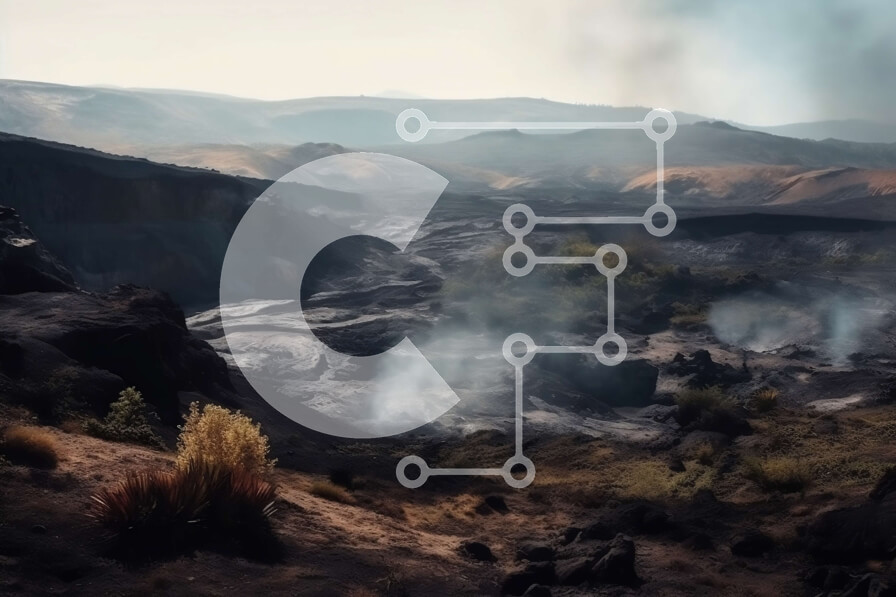 Intra Συλλεκτικό Ξύλινο Παζλ Plywood  4mm - Μαγευτικό ορεινό τοπίο με καπνό που αναδύεται από την κορυφή Σε Ξύλινο Κουτί - Διαστάσεις: 10x10 cm – 25 κομμάτια