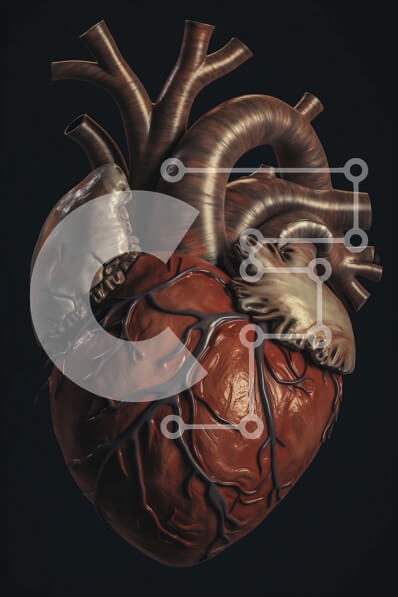 Intra Συλλεκτικό Ξύλινο Παζλ Plywood  4mm - Ρεαλιστική τρισδιάστατη εικόνα μιας ανθρώπινης καρδιάς που χτυπά Σε Ξύλινο Κουτί - Διαστάσεις Puzzle: 10x10 cm – 25 κομμάτια